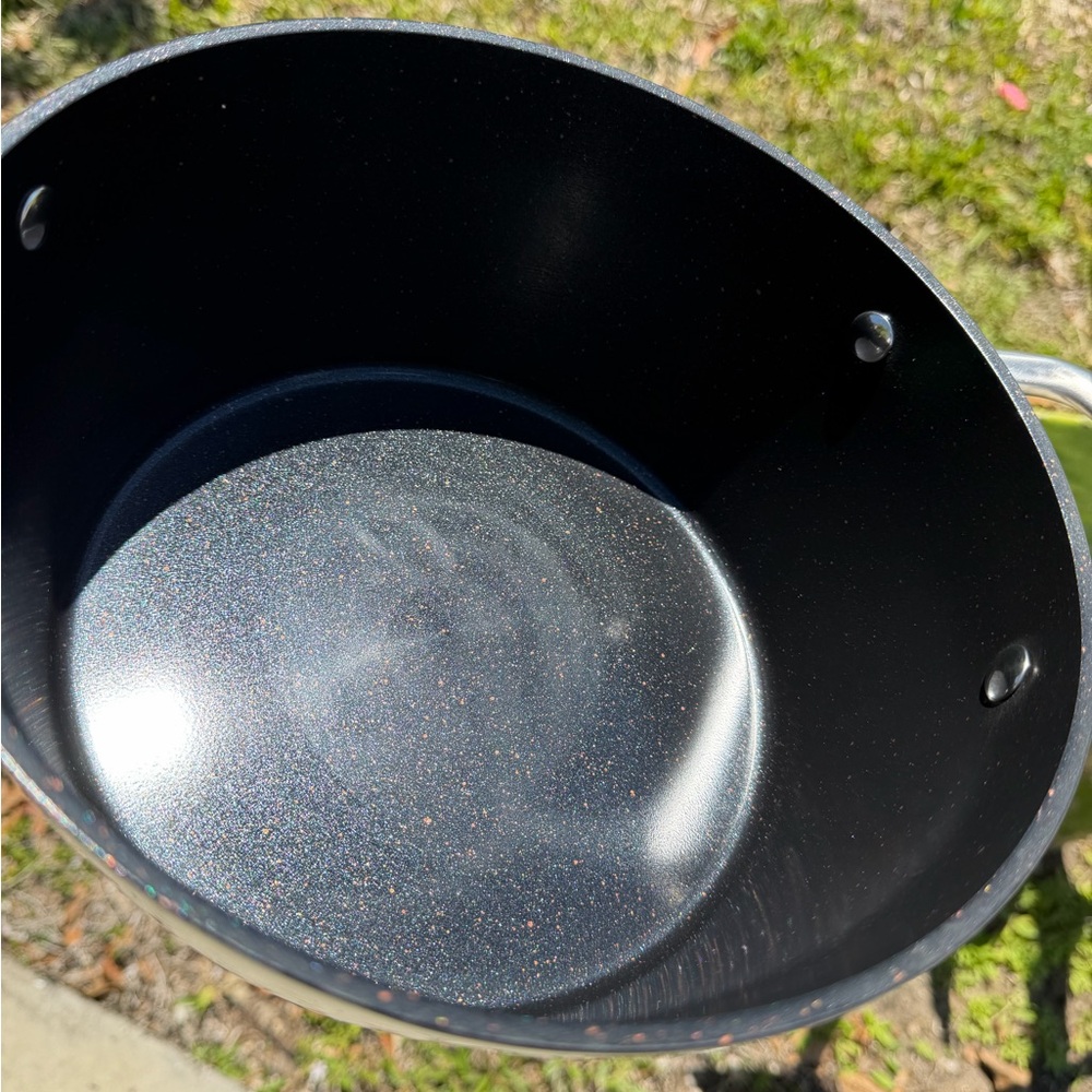 Basil & Kraft Home/Kitchen Hammered Nonstick Saucepan with Glass Lid - Brown - Picture 15 of 16